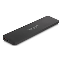 DeLOCK Delock - dockningsstation + ställ för bärbar dator - USB-C / Thunderbolt 3 / Thunderbolt 4 - 2 x HDMI, DP - 1GbE
