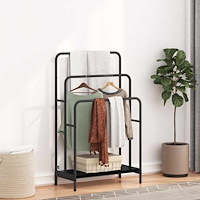 vidaXL Klädställning Svart ek 60 x 30 x 100.5 cm Konstruerat trä