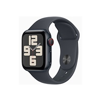 Apple Apple Watch SE (GPS + Cellular) 2a generation - midnattsaluminium - smart klocka med sportband - midnatt - 32 GB