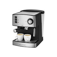 Clatronic Clatronic ES 3643 - kaffemaskin med mjölkskummare - 15 bar - rostfritt stål