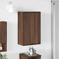 vidaXL Badrumsskåp Brun Ek 39 x 23,5 x 65 cm Konstruerat trä, Metall