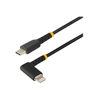 StarTech.com StarTech.com 3ft (1m) Durable USB-C to Lightning Cable - Right-Angled Heavy Duty Aramid Fiber USB Type-C to Lightning Ch...