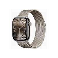 Apple Apple Watch Series 10 (GPS + Cellular) - naturlig titan - smart klocka med milanesisk loop - naturlig - 64 GB