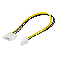 Deltaco DELTACO - strömkabel - 4 pin intern effekt till 4 pin ATX12V - 30 cm