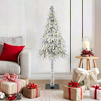 vidaXL Julgran med 150 LED-lampor med stativ Vit 120 cm PE och Stål