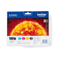 Brother Brother LC980VALBP - 4-pack - svart, gul, cyan, magenta - original - bläckpatron