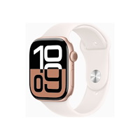 Apple Apple Watch Series 10 (GPS) - guldrosa aluminium - smart klocka med sportband - lätt rouge - 64 GB