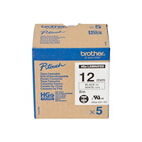 Brother Brother HGE-231V5 - bandlaminat - 5 kassett(er) - Rulle (1,2 cm x 8 m)