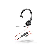Hewlett-Packard HP Poly Blackwire 3315 - headset - 3,5 mm kontakt, USB-C