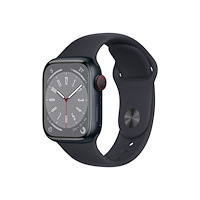 Apple Apple Watch Series 8 (GPS + Cellular) - midnattsaluminium - smart klocka med sportband - midnatt - 32 GB