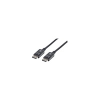 Manhattan Manhattan DisplayPort 1.2 Cable, 4K@60hz, 2m, Male to Male, With Latches, Fully Shielded, Black, Lifetime Warranty, Poly...