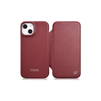 iCarer iCarer CE Premium Läder Folio Fodral iPhone 14 Plus med magn...
