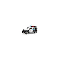 Bruder Bruder Jeep Wrangler Rubicon Police vehicle with police offi...
