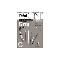 Clairefontaine Paint-On Blok A4 250gram 30 ark gråt papir, multi teknik, to...