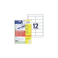 AVERY Universaletiketter Avery 97x42,3 mm, hvid med Ultragrip + 30...