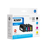 KMP KMP MULTIPACK H166VX - 4-pack - Lång livslängd - svart, gul, cyan, magenta - kompatibel - bläckpatron (alternativ för: H...