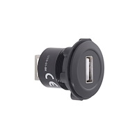 TRU Components USB-anslutning 2.0 USB-01-BK USB-anslutning (typ A) till USB...