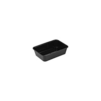 Multi Bakke 500 ml 175x120x35 mm Nudelbakke til Microovn PP Sort,5...