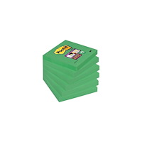 Staples Post-it® Super Sticky Notes Evergreen-farve, 6 blokke, 76 mm...