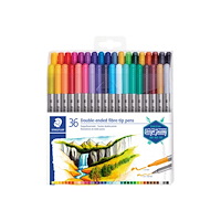 STAEDTLER STAEDTLER - märkpenna med dubbel spets - blandfärger (paket om 36)