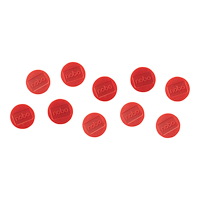 NOBO Nobo magnet - 3,8 cm diameter - röd (paket om 10)