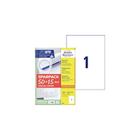 AVERY Universaletiketter Avery 210x297 mm, hvid med Ultragrip +30%...