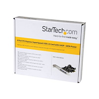 StarTech.com StarTech.com PCI Express USB 3.0-kort med 4 portar - USB-adapter - PCIe 2.0 - USB 3.0 x 4