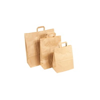 NORDISKT PAPPER AB Papperspåse, brun med handtag, 320 x 140 x 420 mm, låda med...