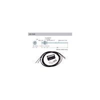 OMRON Fiberoptisk givare, genomgående strål, M4, 2 m kabel E32-TC2...