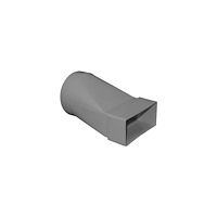 FRESH Fresh plastsystem Rekt. overgang/adapter fra 204x60 mm til Ø...