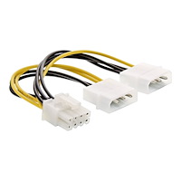 Inline InLine - strömadapter - 4 pin intern effekt till 8-stifts PCIe-ström - 15 cm