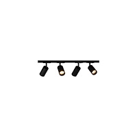 Solar Plus Spotlight Focus Track GU10 set 1-fas svart, vinklingsbar 90°...
