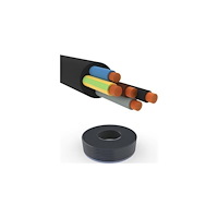 fix-pro Gummikabel 5G10 mm² H07RN-F sort 450/750V ring med 15 meter,...