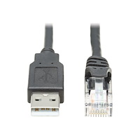 Eaton Corporation Eaton Tripp Lite Series USB Type-A to RJ45 Rollover Console Cable, M/M, Black - 10 ft. - seriell kabel - 3.05 m - svart