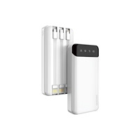 Dudao Dudao kapacitivt kraftpaket med 3 inbyggda kablar 20000mAh U...