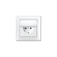 ABB ABB-basic55 Schuko-uttag, IP44, vitglans, 16A, 1 modul, leve...