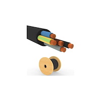 fix-pro Gummikabel 5G6 mm² H07RN-F sort 450/750V tromle, kabeldiamet...