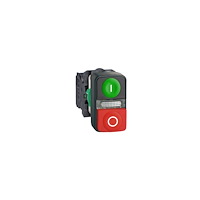 SCHNEIDER ELECTRIC Schneider Electric XB5, Knapp, Grön, IP66, IK05, Klass II, 3...