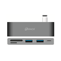 Sinox beslag Sinox SXI66040, USB 2.0 Type-C, USB 2.0 Type-A, SD, 5000 Mbi...