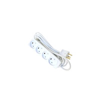 Solar Plus Uttag med 4 runda uttag, med jord. 5m sladd, med stickpropp....