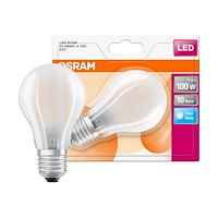 LEDVANCE OSRAM LED STAR - LED-glödlampa med filament - form: A60 - E27 - 10 W - svalt vitt ljus - 4000 K