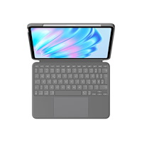 Logitech Logitech Combo Touch - tangentbord och foliefodral - med pekdyna - QWERTZ - tysk - oxford-grå Inmatningsenhet