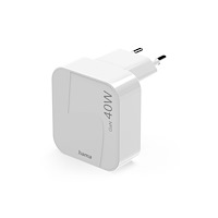 Hama Fast Folding Mini Charger 2xUSB-C GaN PD 40W White