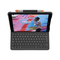 Logitech Logitech Slim Folio - tangentbord och foliefodral - QWERTZ - schweizisk - grafit Inmatningsenhet