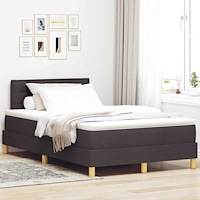 vidaXL Kontinentalsäng med madrass Mörkbrun 120 x 190 cm tyg