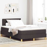 vidaXL Kontinentalsäng med madrass Mörkbrun 120 x 190 cm tyg