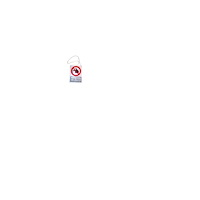 JO Safety A/S JO SAFETY Plastskylt med snöre 148x105mm. Dubbelsidigt tryck...