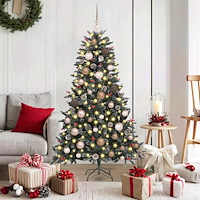 vidaXL Konstgjord julgran Grön 150 cm PVC och Plast och Stål