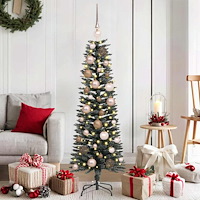 vidaXL Konstgjord julgran Grön 120 cm PVC och Plast och Stål