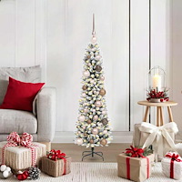 vidaXL Konstgjord julgran Vit 120 cm PVC och Metall och Plast